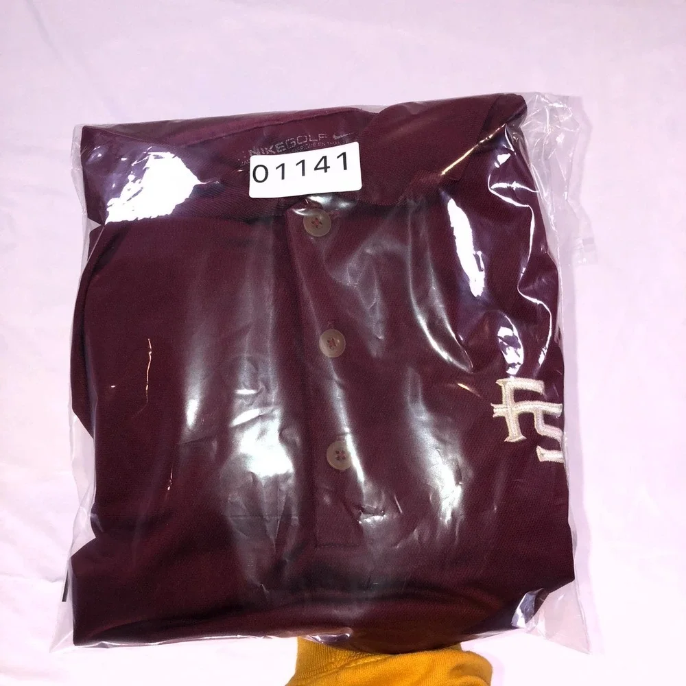 Nike Golf NCAA Florida State Seminoles Polo Shirt Mens XL Maroon Dri Fit